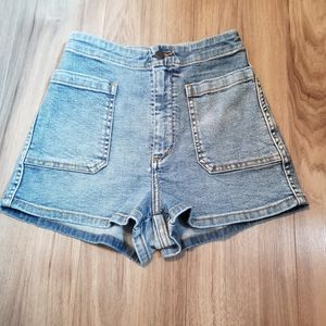 Wilfred Free high waisted denim shorts
